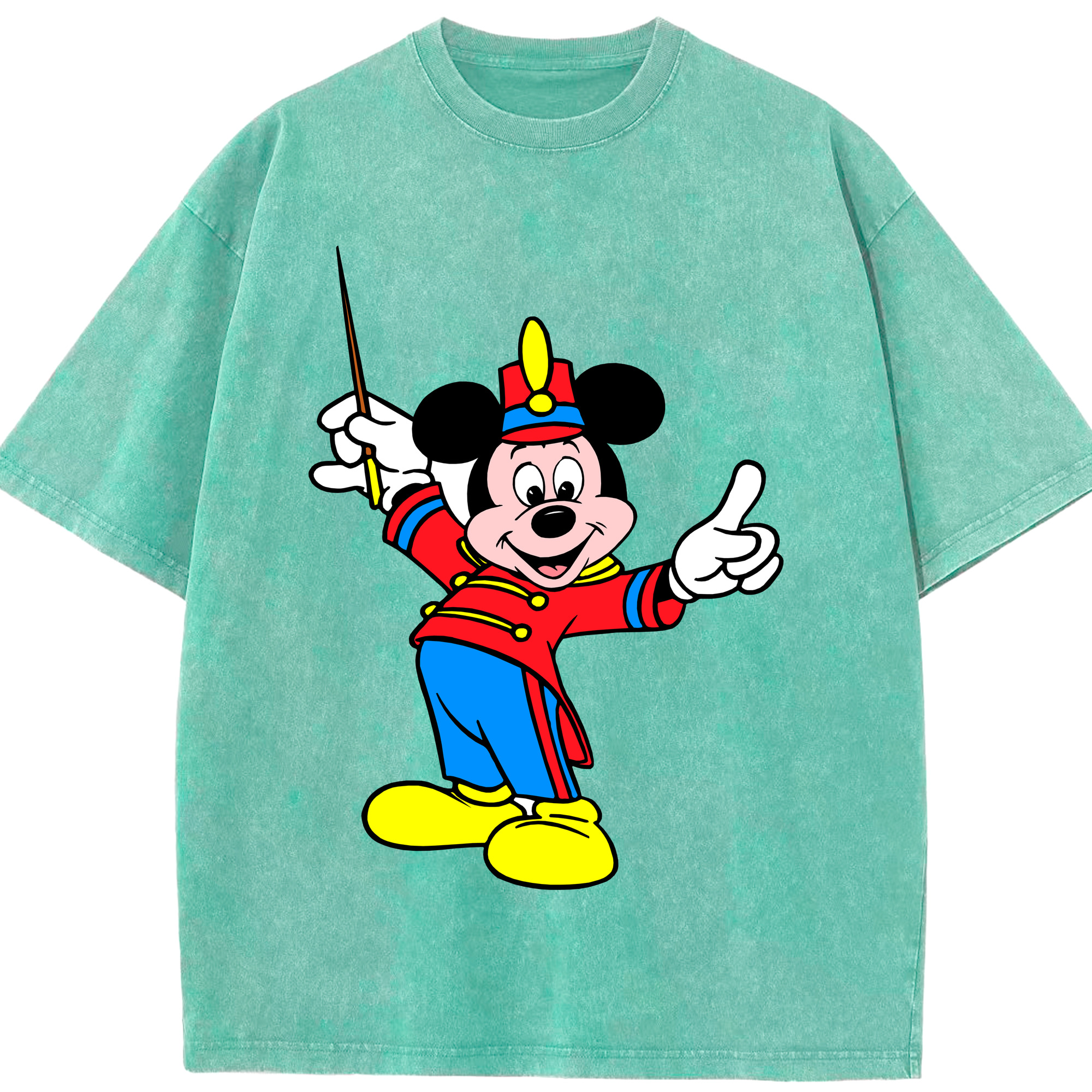 （画像用） ミッキーマウス Mickey Mouse 綿100% ヴィンテージ風 半袖Tシャツ（フロントプリント）